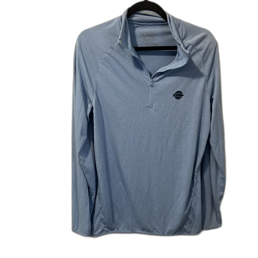Marsh Wear Lightweight quarter zip long sleeve tshirt Men's Small blue fishing